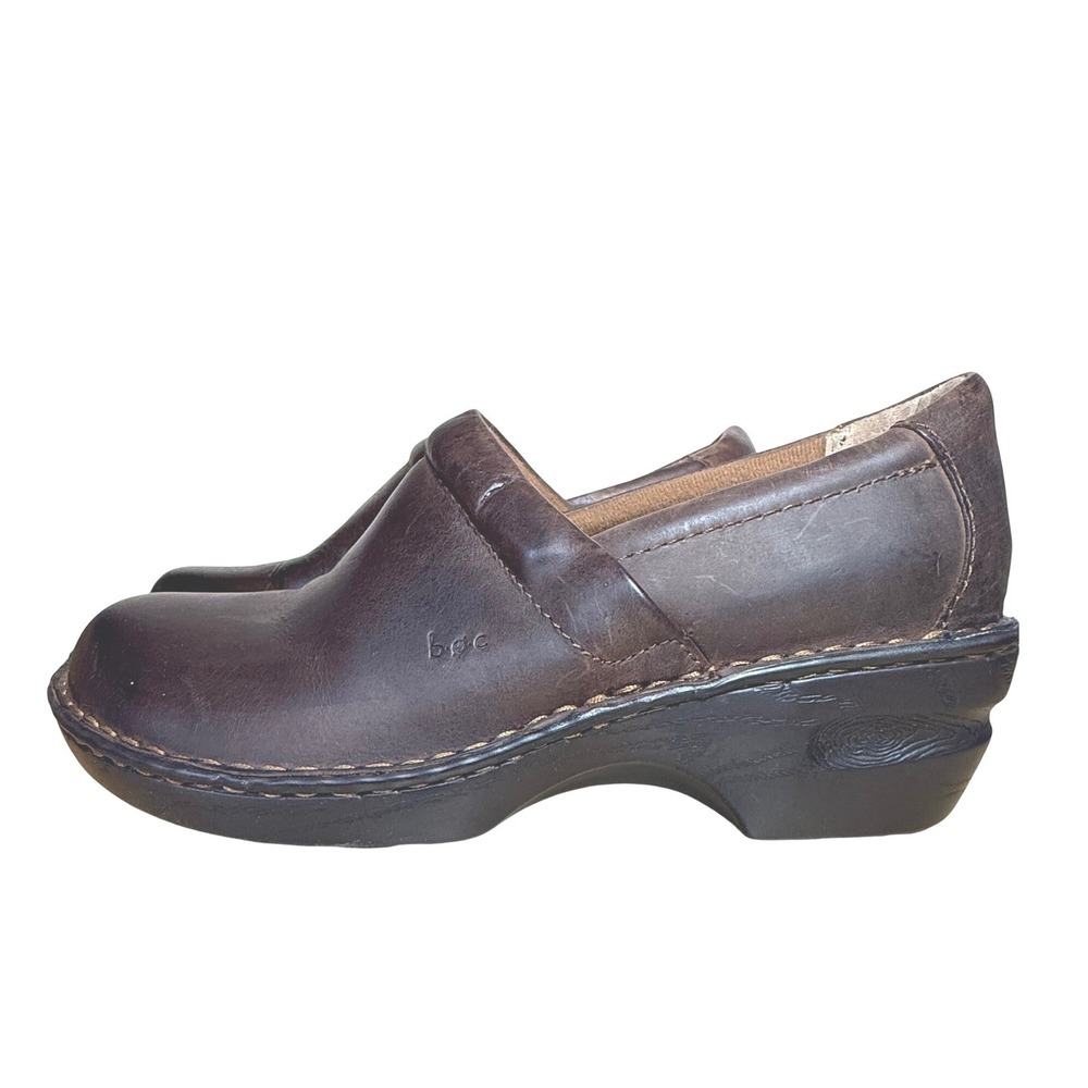 b.o.c. Born Concept Dark Brown‎ Leather Clogs Mules Womens 10M C45723 CBTG18